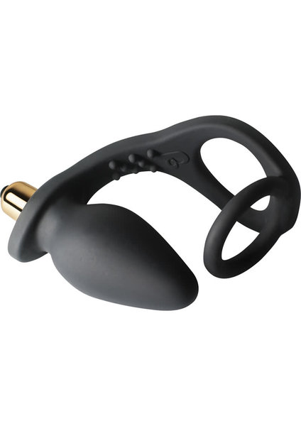 ROCKS-OFF LTD RO ZEN COCKRING 7 SPEED VIBRATING COCK RING W/ BUTT PLUG