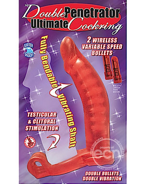 NASSTOYS DOUBLE PENETRATOR ULTIMATE COCKRING RED