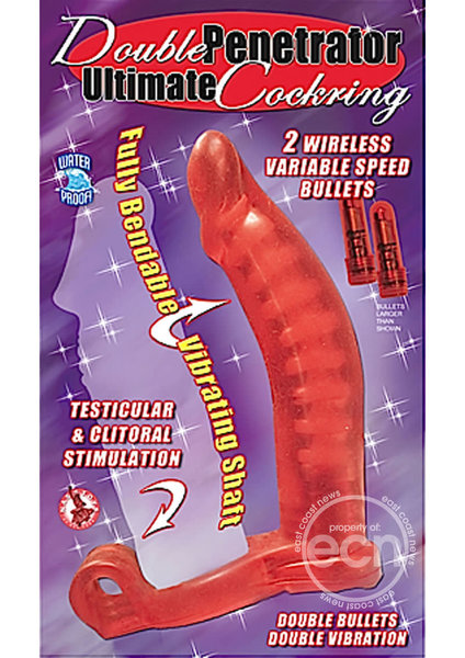 NASSTOYS DOUBLE PENETRATOR ULTIMATE COCKRING RED