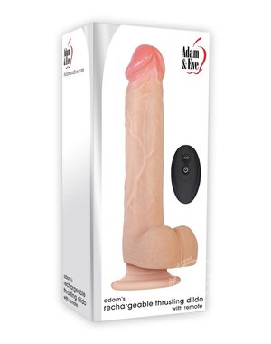 ADAM & EVE A & E ADAMS RECHARGEABLE THRUSTING DILDO WITH REMOTE