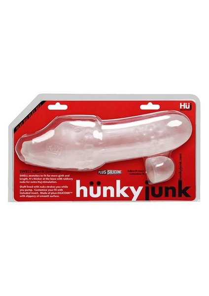 HUNKY JUNK HUNKYJUNK SWELL ADJUST FIT COCKSHEATH SILICONE BLEND EXTENDER SLEEVE