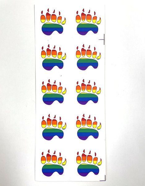 10 MINI BEAR PAW STICKER