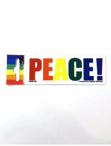  PEACE RAINBOW WORD STICKER