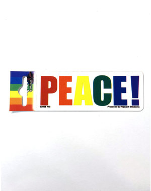  PEACE RAINBOW WORD STICKER