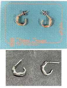 PAT PEARLMAN FEMALE FIGURE HOOP EARRINGS