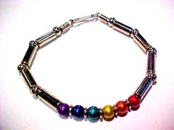 RAINBOW SILVER & RAINBOW BALLS BRACELET