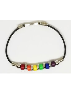  RAINBOW CERAMIC BEAD BRACELET