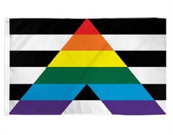 RAINBOW GAY STRAIGHT ALLIANCE FLAG  3'X5' POLYESTER
