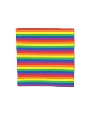 Pride not Prejudice RAINBOW BANDANA THIN STRIPE