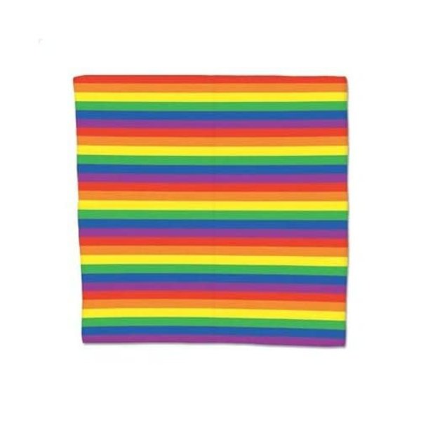 Pride not Prejudice RAINBOW BANDANA THIN STRIPE