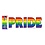 YUJEAN PRIDE RAINBOW WORD STICKER