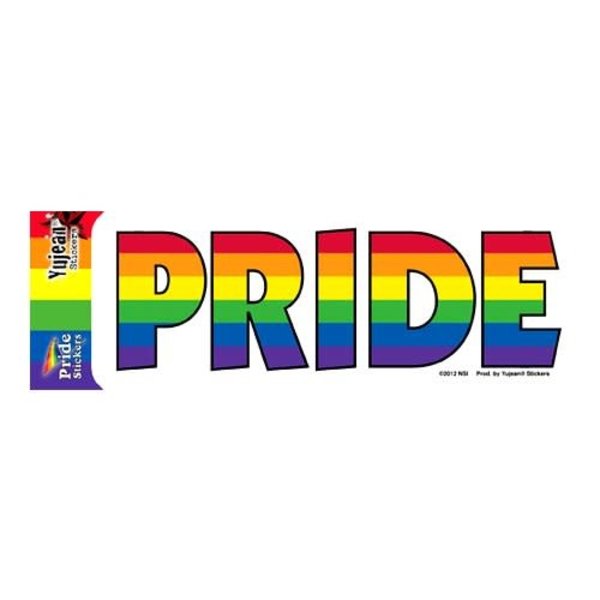 YUJEAN PRIDE RAINBOW WORD STICKER