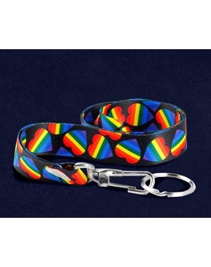 RAINBOW RAINBOW HEARTS LANYARD