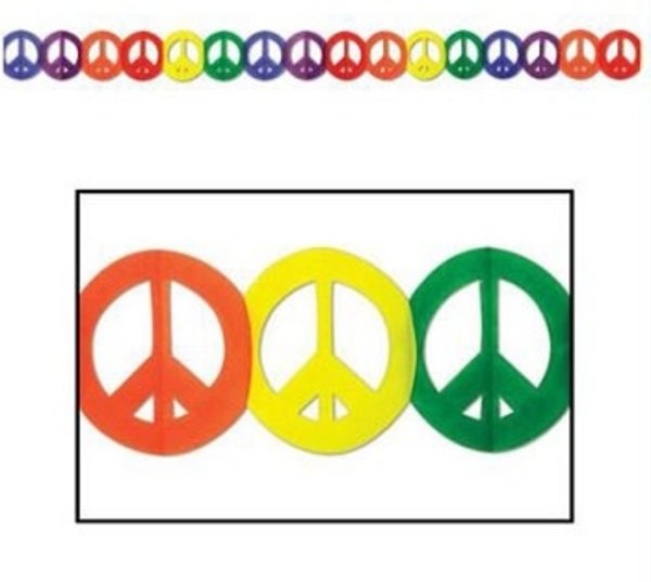 RAINBOW RAINBOW PEACE SIGN GARLAND