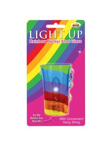 Hott Products LIGHT UP RAINBOW PECKER SHOT GLASS
