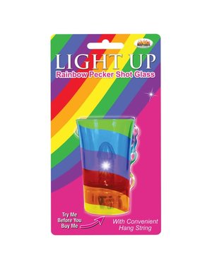 Hott Products LIGHT UP RAINBOW PECKER SHOT GLASS