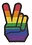 PEACE FINGERS RAINBOW PATCH