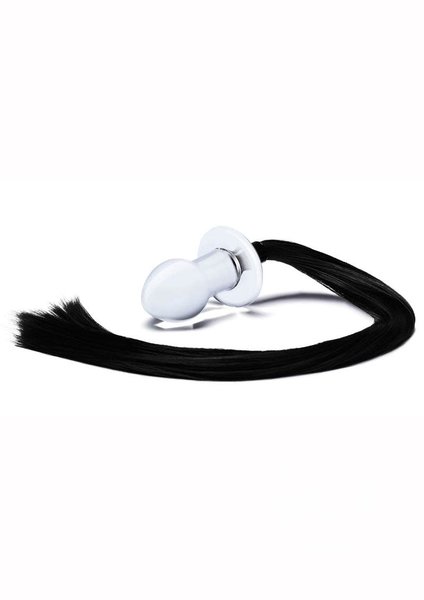 Electric Novelties GLAS STALLION 3" HORSE TAIL GLASS BUTT PLUG