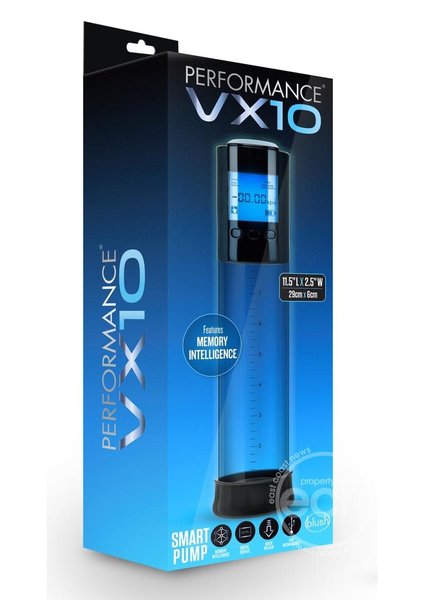 BLUSH NOVELTIES PERFORMANCE VX10 SMART PENIS PUMP 11.4in