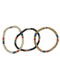 RAINBOW RAINBOW PUKA BEAD BRACELET