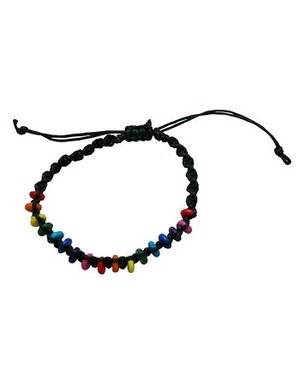 RAINBOW RAINBOW PEBBLES W/ BLACK ROPE