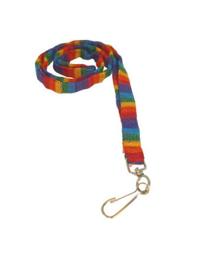 RAINBOW RAINBOW WOVENN SNAP LANYARD