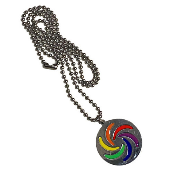 RAINBOW RAINBOW SWIRL STAINLESS STEEL NECKLACE