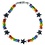 RAINBOW GLASS STAR RAINBOW BEAD 7" BRACELET