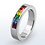 RAINBOW RAINBOW STONES CHANNEL SET RING