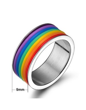 RAINBOW RAINBOW RUBBER BANDS PRIDE RING