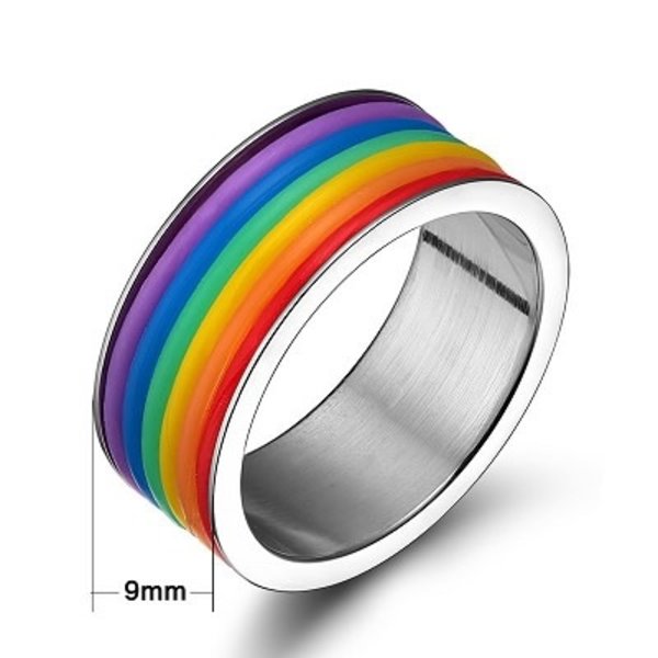 RAINBOW RAINBOW RUBBER BANDS PRIDE RING
