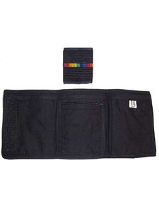  WOVEN BLACK W/ RAINBOW STRIPE WALLET