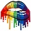 RAINBOW RAINBOW DRIPPING LIPS STICKER REFLECTIVE