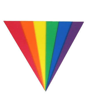 RAINBOW RAINBOW FAN STATIC CLING STICKER