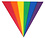 RAINBOW RAINBOW FAN STATIC CLING STICKER
