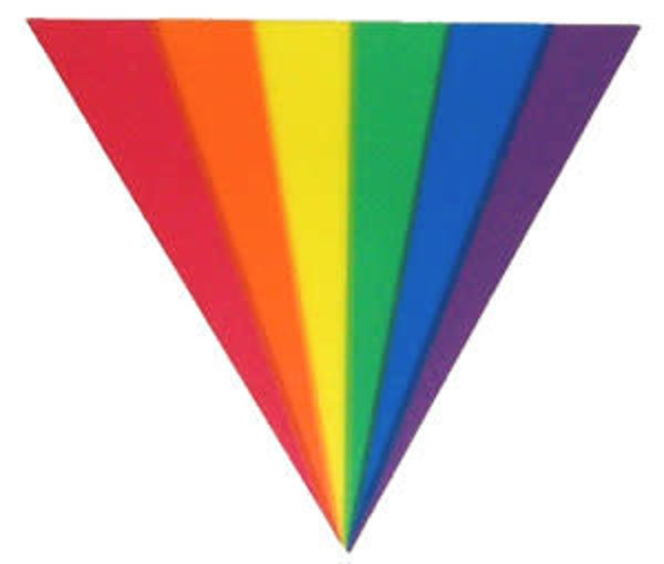 RAINBOW RAINBOW FAN STATIC CLING STICKER