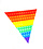 RAINBOW RAINBOW TRIANGLE REFLECTIVE STICKER