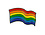 YUNGER RAINBOW WAVY FLAG PIN
