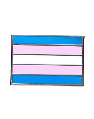 RAINBOW TRANSGENDER FLAG SILVER LAPEL PIN