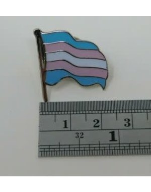 RAINBOW WAVY TRANS FLAG LAPEL PIN