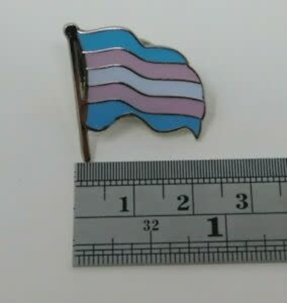 RAINBOW WAVY TRANS FLAG LAPEL PIN