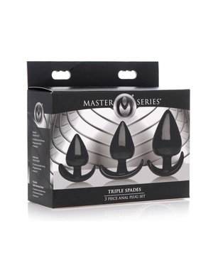 XR Brands MASTER SERIES TRIPLE SPADES 3PC PLUG SET