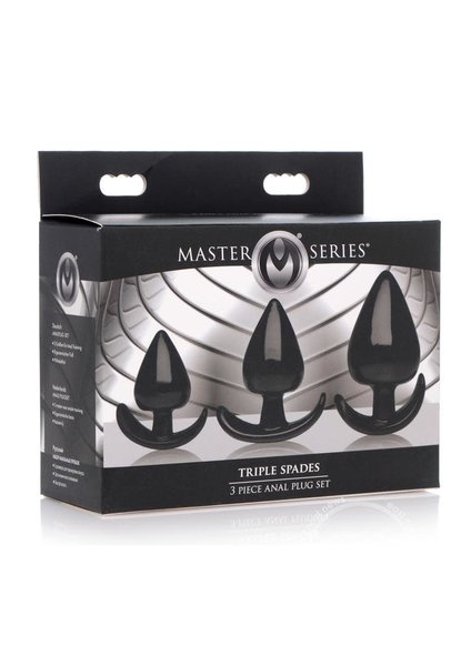 XR Brands MASTER SERIES TRIPLE SPADES 3PC PLUG SET