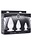 XR Brands MASTER SERIES TRIPLE CONES 3 PC ANAL PLUG SET CLEAR
