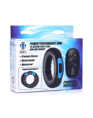 XR Brands TRINITY V REMOTE CONTROL 7X RECHARGEABLE SILICONE COCK RING