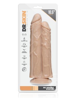 BLUSH NOVELTIES DR SKIN DR. DOUBLE STUFFED 10.5 INCH