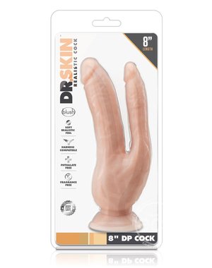 BLUSH NOVELTIES DR SKIN 8" DP COCK