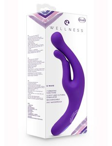 BLUSH NOVELTIES WELLNESS G WAVE RECHARGEABLE SILICONE G SPOT VIBRATOR