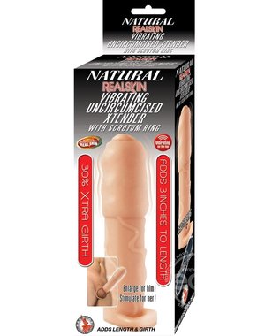 NASSTOYS NATURAL REALSKIN VIBRATING UNCIRCUMCISED XTENDER IVORY
