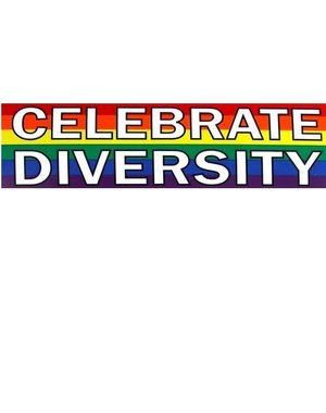 Pride not Prejudice CELEBRATE DIVERSITY STICKER